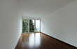 new apartment, empty room with wall-window
