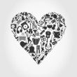 Heart made of musical instruments
