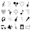 Set of musical plots from notes