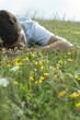 Man napping on meadow