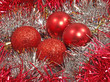 Red christmas balls.