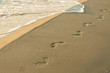 Fußspuren am Strand