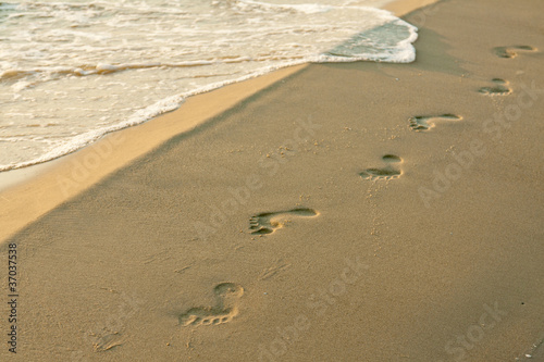 Foto: Fußspuren am Strand Fußspuren am Strand