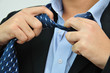 Business man take off tie after working hour Business man take off tie after working hour