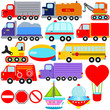 A set of cute Vector Icons : Car / Vehicles / Transportation A set of cute Vector Icons : Car / Vehicles / Transportation