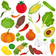 Colorful Cute vector Icons : Fruits, vegetable, food Colorful Cute vector Icons : Fruits, vegetable, food