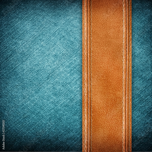 Illustration: leather and jean background leather and jean background