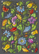 vector colorful fantasy floral background vector colorful fantasy floral background