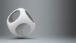 futuristic white cube loop animation