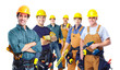 Group of professional industrial workers.