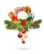 vector festive background, holly, pine cones, gifts vector festive background, holly, pine cones, gifts