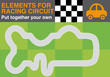 Racing circuit elements Racing circuit elements