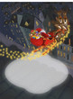 Christmas background with Santa Claus