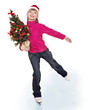 Young girl figure skating. Young girl figure skating.