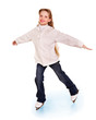 Young girl figure skating.. Young girl figure skating..