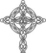 Knotted celtic cross stencil. vector illustration for web