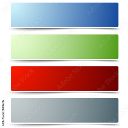 Vector: Banners with shadow Banners with shadow