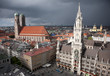 Munich Marienplatz at storm