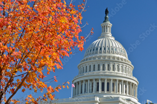 Photo: Washington DC, Capitol building dome in autumn Washington DC, Capitol building dome in autumn