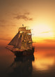 Sailboat in the sea. Sailboat in the sea.