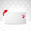 Christmas illustration with Santa Claus cap. Christmas illustration with Santa Claus cap.
