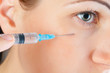 cosmetic injection of botox to the face of beautiful woman