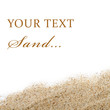 The sand scattering isolated on white background