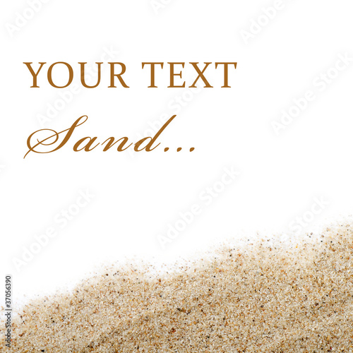 Foto: The sand scattering isolated on white background The sand scattering isolated on white background