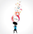 Abstract multicolored design for different topics