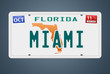 Nummernschild Florida Miami