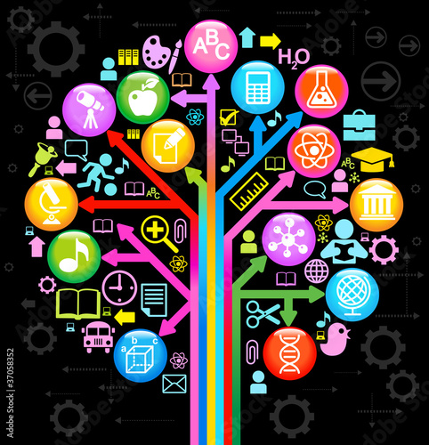 Vector: school symbol form of a tree school symbol form of a tree