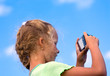 Little girl with photo camera