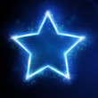 Vector: Blue star with light effect Blue star with light effect