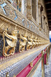 the row of garuda at the emerald buddha temple, thailand the row of garuda at the emerald buddha temple, thailand