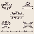 Set of vintage ornament, vector