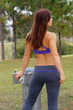Beautiful Female Athlete at a Water Fountain (3)