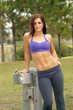 Beautiful Female Athlete at a Water Fountain (4)