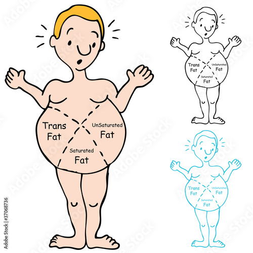 Vector: Fat Types Man Fat Types Man