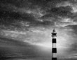 snowing lighthouse