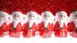 Santa Claus dancing in the snow