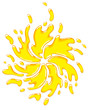 Round splash of fresh orange juice.