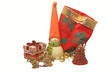 Christmas decoration and snowman. Isolated. Christmas decoration and snowman. Isolated.