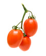 bunch of tomatoes isolated on white background