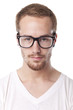 Good Looking Man With With Retro Nerd Glasses Good Looking Man With With Retro Nerd Glasses
