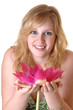 Beautiful teen girl with flower. Beautiful teen girl with flower.