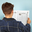 Man reading the newspaper Man reading the newspaper