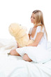 Young woman with teddybear Young woman with teddybear