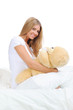 Young woman with teddybear Young woman with teddybear
