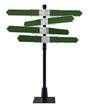 Blank direction sign with 8 arrowss