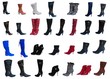 woman knee-boots, collage